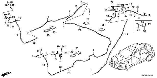 2017 Honda Civic Tube (500) Diagram for 76876-TGG-E01