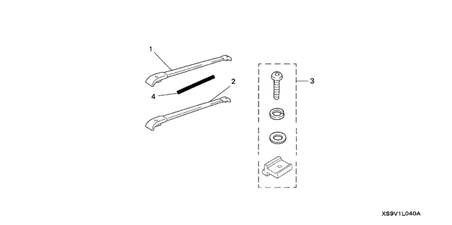 2006 Honda Pilot Crossbars Diagram