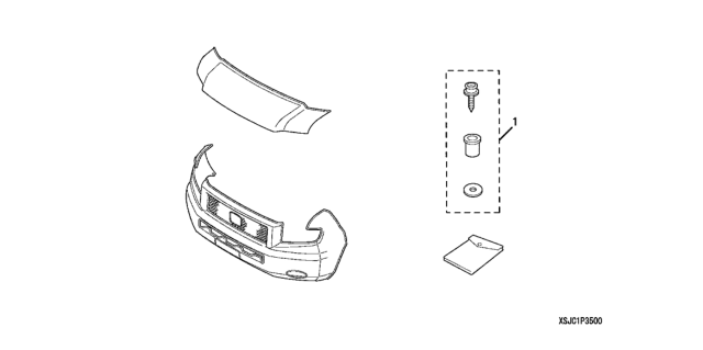 2008 Honda Ridgeline 4 Door RTL (SUNROOF) KA 5AT Nose Mask (Full) Diagram