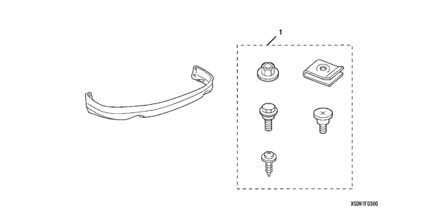 2003 Honda Accord Spoiler, Rear Underbody (Graphite Pearl) Diagram for 08F03-SDN-130