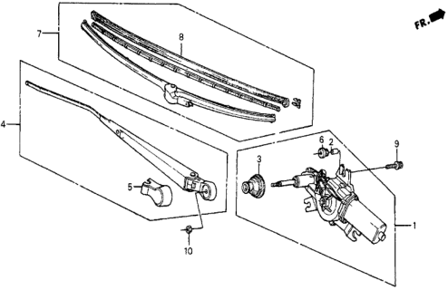 1985 Honda Civic Rear Window Wiper Diagram