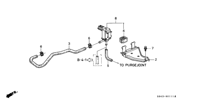 1999 Honda Accord Purge Control Solenoid Valve (V6) Diagram