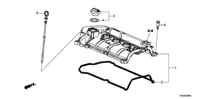 2017 Honda Fit Cover Assy., Cylinder Head Diagram for 12310-5R1-003