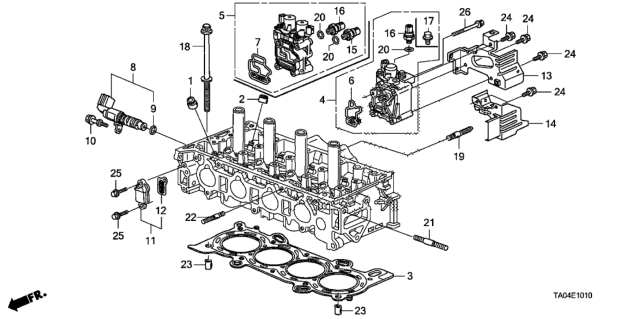 2010 Honda Accord Strainer Assy., Vtc Diagram for 15840-RAA-A00