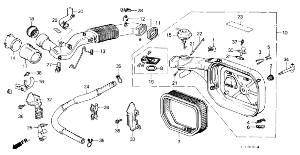 1988 Honda Prelude Air Cleaner Diagram