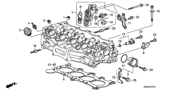 2009 Honda Civic Valve Assembly, Spool Diagram for 15810-RNA-A01