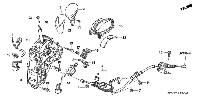 2009 Honda Civic Cushion, Shift Lock Stopper Diagram for 54060-SEC-A81