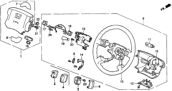 1993 Honda Accord Cover, Boss Plate (A) Diagram for 78516-SM5-A81