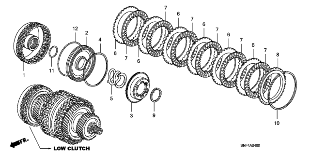 2007 Honda Civic 4 Door GX KA 5AT Clutch (Low) Diagram