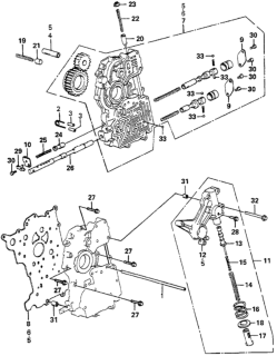 1982 Honda Prelude HMT Main Valve Body  - Regulatorvalve Diagram