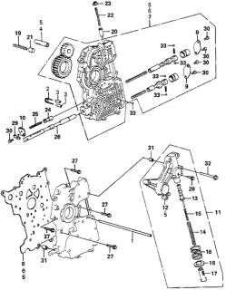 1980 Honda Prelude Body Set, Main Valve Diagram for 27050-PA9-335