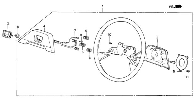 1985 Honda Civic Cover, Frame *NH1L* (Tokyo Seat) (BLACK) Diagram for 53133-SB3-954ZA