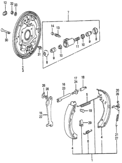 1984 Honda Accord Spring, R. Adjuster Diagram for 43367-SA5-003