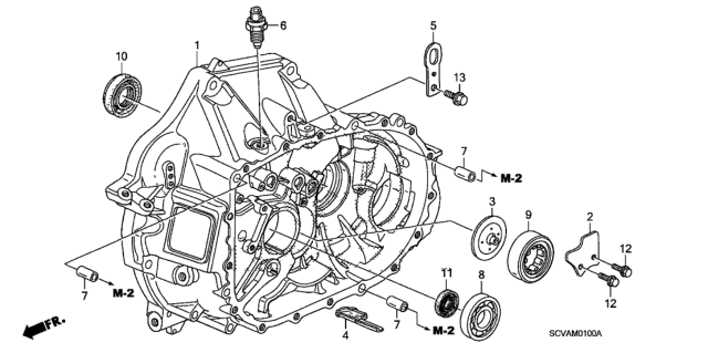 2009 Honda Element Hanger, Transmission Diagram for 21222-PZF-000