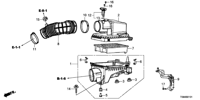 2013 Honda Civic Air Cleaner (2.4L) Diagram