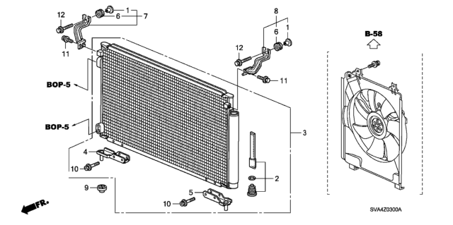 2006 Honda Civic A/C Condenser Diagram 2