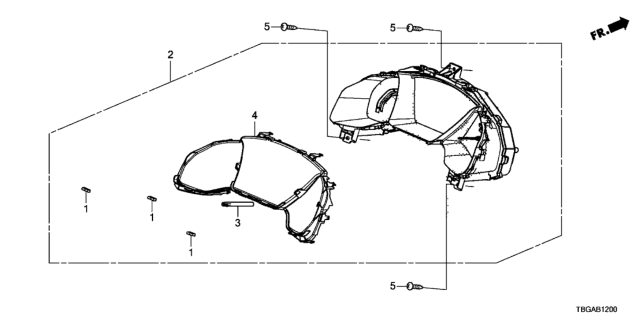 2020 Honda Civic Meter Assembly, Combination (Rewritable) Diagram for 78100-TBG-A11