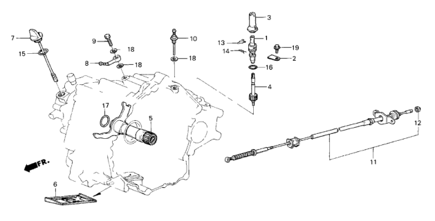 1984 Honda CRX 2 Door DX KA 3AT 3AT Stator Shaft Diagram