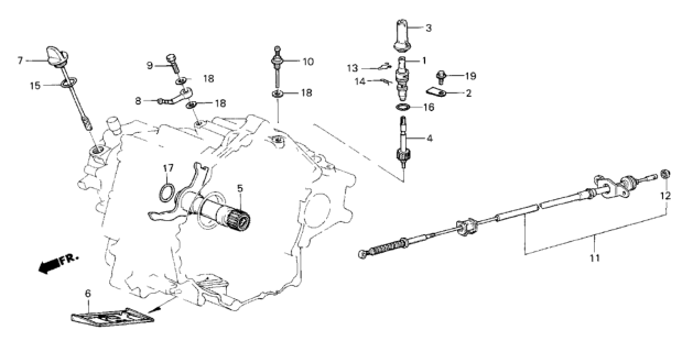 1984 Honda CRX Strainer, Transmission Diagram for 25420-PA9-000