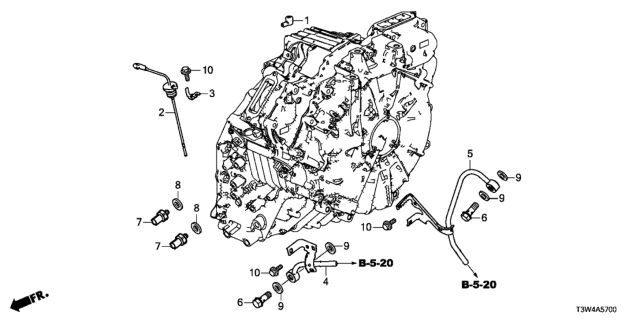 2015 Honda Accord Hybrid Plate, Oil Level Dipstick Setting (ATf) Diagram for 25616-5M4-000