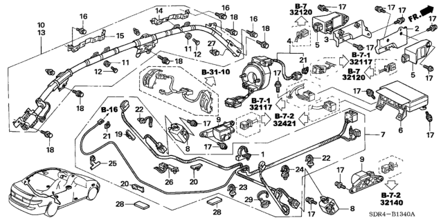 2007 Honda Accord Hybrid Reel Assembly, Cable (Furukawa) Diagram for 77900-SEC-A41