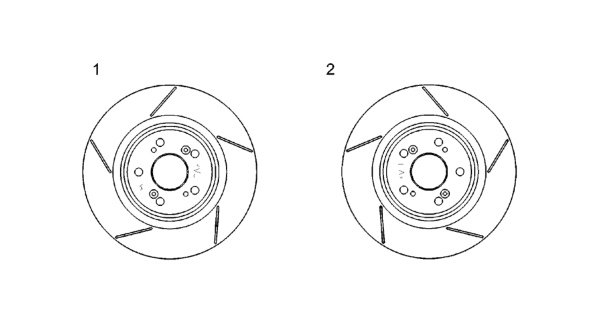 2008 Honda Civic 4 Door SI KA 6MT Mugen Rear Brake Rotor Diagram