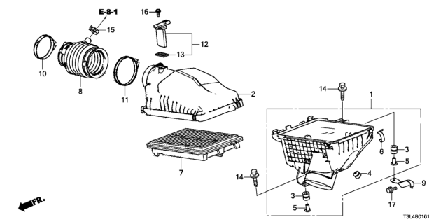 2016 Honda Accord Air Cleaner (V6) Diagram