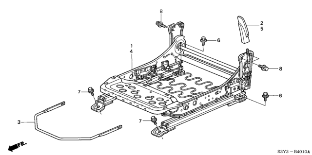 2002 Honda Insight Seat Components Diagram