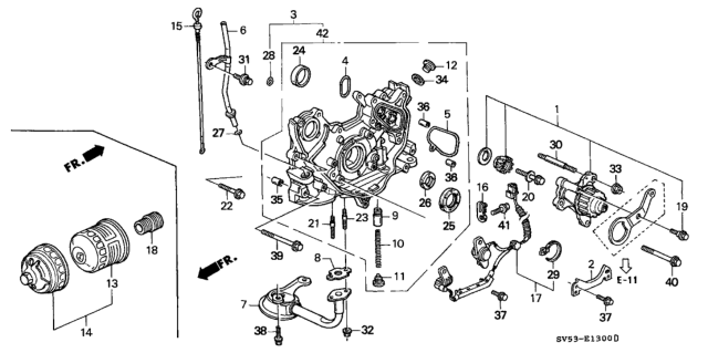 1996 Honda Accord Oil Pump - Oil Strainer Diagram