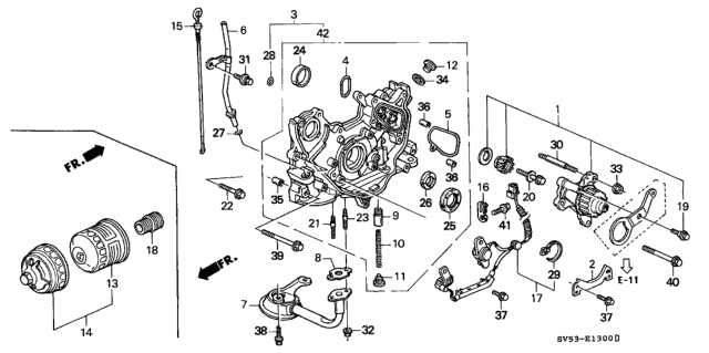 1994 Honda Accord 5 Door EX KA 5MT Oil Pump - Oil Strainer Diagram
