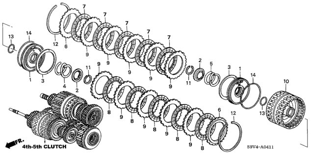 2005 Honda Pilot AT Clutch (4th-5th) Diagram