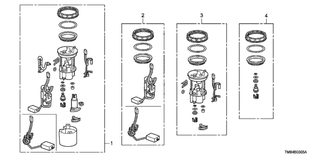 2012 Honda Insight Meter Set Diagram for 17047-TM8-L10