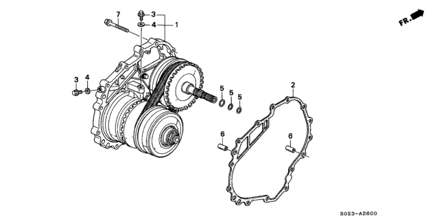 1996 Honda Civic CVT Intermediate Plate Diagram