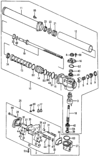 1984 Honda Accord P.S. Gear Box Components Diagram
