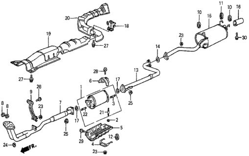 1983 Honda Prelude Cover (Lower) Diagram for 18181-PC6-010