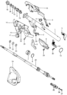 1982 Honda Civic Rubber A, Column Mounting Diagram for 53226-SA0-660