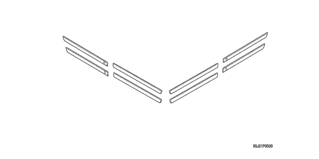 2012 Honda Ridgeline 4 Door RTL (MFG US2) KA 5AT Body Side Protector Diagram