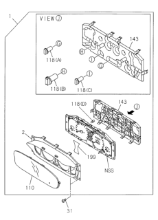 2002 Honda Passport 4 Door 4LX KA 5MT Combination Meter Diagram 2
