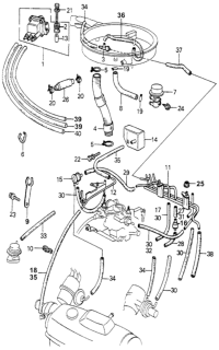 1980 Honda Accord 3 Door LX KA 5MT Air Cleaner Tubing Diagram