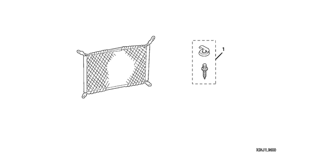 2008 Honda Odyssey 5 Door EXL-T (PAX) KA 5AT Cargo Net Diagram