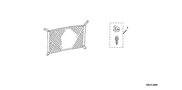 2007 Honda Odyssey Hardware Kit Diagram for 08L96-SHJ-100R1