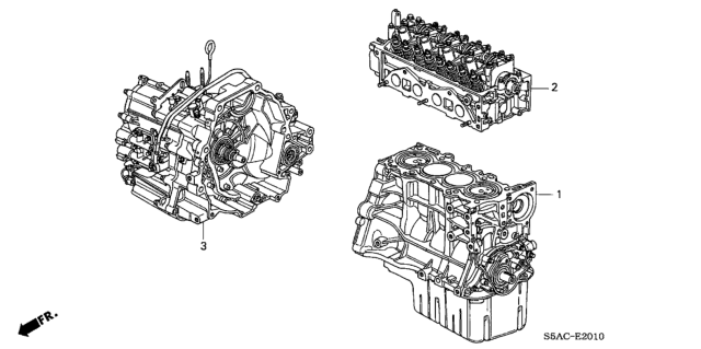 2005 Honda Civic Engine Assy. - Transmission Assy. Diagram