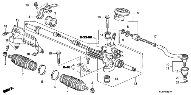 2007 Honda Accord 2 Door EXL KA 5MT P.S. Gear Box (L4) Diagram