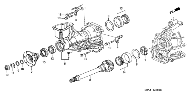 2005 Honda S2000 2 Door S2000 KA 6MT MT Secondary Shaft Diagram