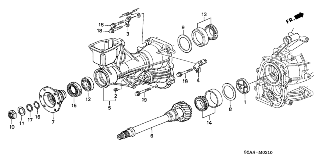 2002 Honda S2000 MT Secondary Shaft Diagram