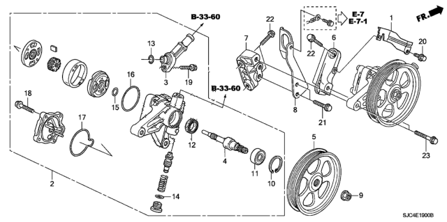 2008 Honda Ridgeline Pump Sub-Assembly, Power Steering Diagram for 56110-RJE-A02