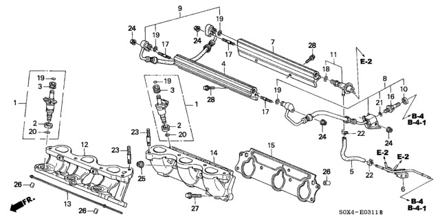 2001 Honda Odyssey Fuel Injector Diagram