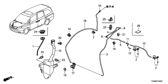 2017 Honda Odyssey Windshield Washer Diagram