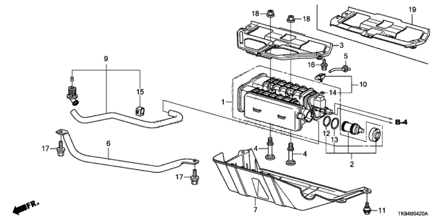 2014 Honda Odyssey Joint, Drain Tube Diagram for 17742-TK8-A01