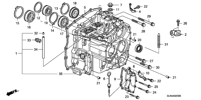 2008 Honda Fit Hanger, Transmission Diagram for 21231-RMM-000